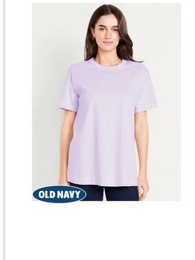 Old Navy Lavender Short-Sleeve Crewneck Tee